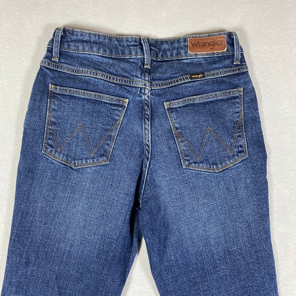 Wrangler High Rise Fierce Flare Jeans Womens 2x30 Blue Denim Retro Western 70s - Picture 3 of 13
